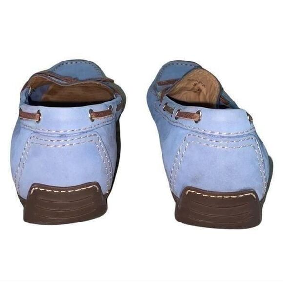 Wirth || Blue Brazilian Leather slip on Moccasins || 6 - Picture 3 of 12